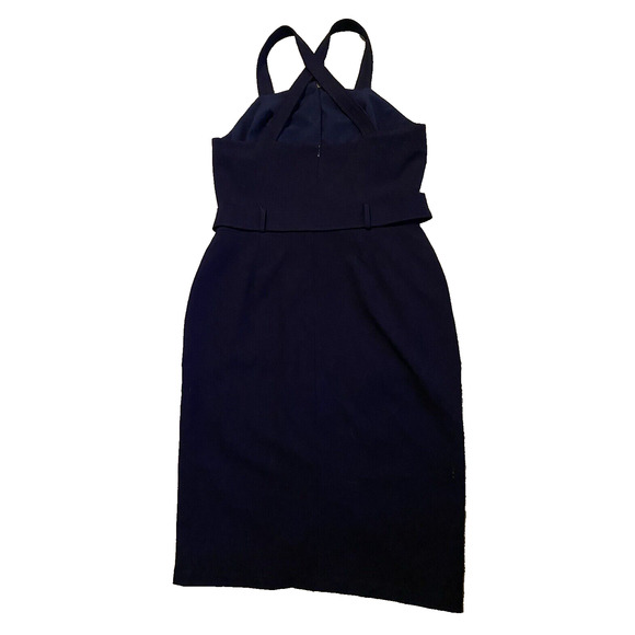 Adelyn Rae SunDress Womens M Medium Navy Cross Back Classic Tailored Fit Dress - Picture 5 of 16